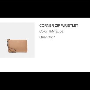 COACH TAUPE WRISTLET